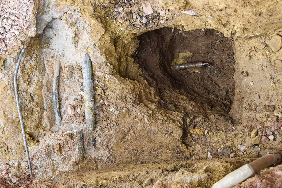 Ziel in kleiner Bohrgrube getroffen